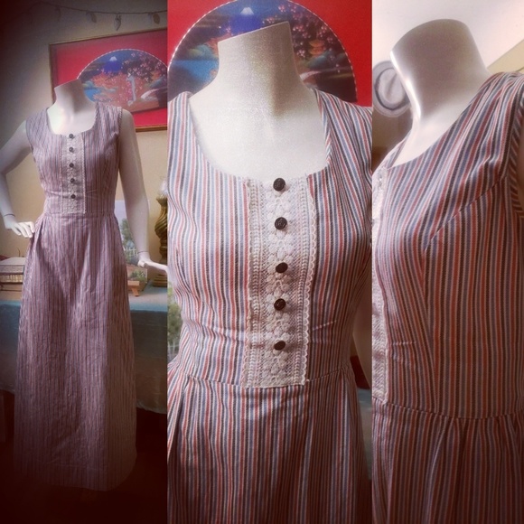 Handmade Vintage Boho Maxi Dress - Picture 1 of 8